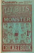 &lsquo;Tit-Bits about Play and Players. Monster Cricket Book. Batting & Bowling Averages, Fixtures etc.&rsquo; Printed by George Newnes Limited of the Strand, London 1899. 80pp. Bound in green cloth for John Arlott, gilt title to spine, with original wrappers retaine - 2