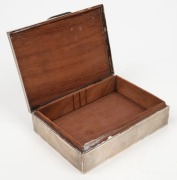 1948 AUSTRALIAN TOUR TO ENGLAND: Silver presentation cigarette box, engraved on lid "Presented To Mr W. A. BROWN, A Member of the 1948 Australian Team, by the Australian Board of Control for International Cricket. To Commemorate the Team's Achievement in - 3