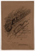 CLEM HILL (1877-1945): A sepia tone photograph laid down on a Bolland backing card. Signed, dedicated and dated 1905 by Clem Hill. 16.5 x 10.5cm overall. - 2