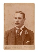 ALEXANDER CECIL KNOX MacKENZIE (1870-1947): An albumen paper photograph laid down on a Kerry & Co. backing card. Signed and dated 1894 as a presentation to Bannerman. The photograph 16.5 x 10.5cm. Mounted, 29.5 x 24cm overall.Alexander Cecil Knox Mackenzi