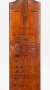 A full size Sandham&nbsp;bat by Strudwick, signed to the front of the blade by twelve Australians (Woodfull, Ponsford, Bradman, McCabe, Chipperfield, O'Reilly, Oldfield, Fleetwood-Smith, Bromley, Grimmett, Wall and Kippax) and the eleven Englishmen who faced e - 2