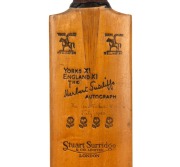 THE AUSTRALIANS IN ENGLAND - JULY 1930: A full-size Herbert Sutcliffe Autograph bat by Stuart Surridge & Co., dated "July 1930" and signed to the front of the blade by the fifteen members of the Australian Touring party , and their manager, William L. Kel - 2