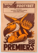 1988 - 1994 and 1996 - 2008 Weg Premiership posters, together with 2009 - 2023 Premiership posters with artwork by Mark Knight. Mainly in good condition.