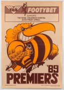 1988 - 1994 and 1996 - 2008 Weg Premiership posters, together with 2009 - 2023 Premiership posters with artwork by Mark Knight. Mainly in good condition. - 2