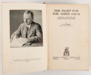 1932-33 and 1934 "The Fight for the Ashes" by J.B. Hobbs, (2 vols), [London, George G. Harrup & Co.] 1st editions; hardcover. - 2