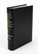 GREAT BOWLERS AND FIELDERS - Their Methods at a Glance" by George Beldam and Charles Fry, [London : MacMillan & Co., 1st ed.] 548pp with numerous illustrations; attractively rebound in black leather with gilt titles.