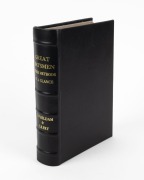 "GREAT BATSMEN - Their Methods at a Glance" by George Beldam and Charles Fry, [London : MacMillan & Co., 1st ed.1905] 716pp with numerous illustrations; attractively rebound in black leather with gilt titles.
