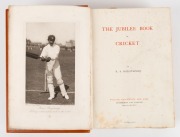 "THE JUBILEE BOOK OF CRICKET" by K.S. RANJITSINHJI, [Edinburgh & London : William Blackwood and Sons; 1897, 1st ed.], 474pp + frontispiece&nbsp;photogravure, introductory pages and all plates; attractively presented in a modern leather binding with decorative - 3