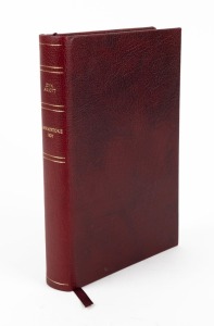 "JOHN ARLOTT - Basingstoke Boy - The Autobiography" [London : Guild Publishing, 1st ed. 1990], 304pp, Limited edition of 200 of which this is #102, signed by the author; rich maroon leather binding with gilt title to spine.