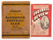 RICHMOND FC: "Jubilee: Fifty Years' History of Richmond Football Club 1885-1934" edited by "Derby Clonard", 80pp softbound; small faults; together with "ST KILDA FOOTBALL REVIEW" published and edited by W. H. Mckechnie. (2 items).