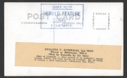 THE BODYLINE SERIES: A group of seven original real-photo postcards published by the Melbourne Herald & Sun newspapers, each one depicting an incident in the 2nd Test Match, played at Melbourne December 1932 - January 1933; each card with a printed label - 2