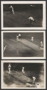 THE BODYLINE SERIES: A group of seven original real-photo postcards published by the Melbourne Herald & Sun newspapers, each one depicting an incident in the 2nd Test Match, played at Melbourne December 1932 - January 1933; each card with a printed label - 4
