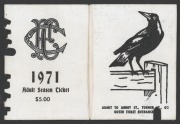 LEN THOMPSON'S 1971 Collingwood Football Club Adult Season Ticket, stamped with Thompson's name and "PLAYER". Unique. This was the season before Thompson won the Brownlow and the Copeland Trophy (for the 3rd time). - 2