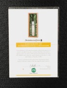 "AUSTRALIA 2004/05 FIRST XI": Display featuring a full size cricket bat signed by the whole team combined with their photographs. Accompanied by a PWC CofA, numbered 9/200. Framed in a most attractive case, 105 x 51cm overall. - 5