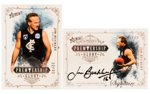 2021 SELECT SUPREMACY PREMIERSHIP GLORY: Two limited-edition cards for Jim Buckley - signed (PGS35 #11/40) and unsigned (PG35 #22/40) variants. (2 items)
