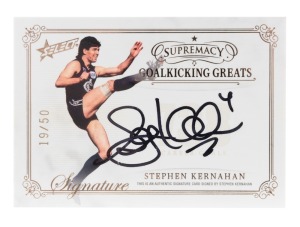 2021 SELECT SUPREMACY GOALKICKING&nbsp;GREATS: Signature card for Stephen Kernahan (GGS-SK&nbsp;#19/50).
