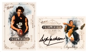 2021 SELECT SUPREMACY PREMIERSHIP GLORY: Two limited-edition cards for Syd Jackson - signed (PGS36 #22/40) and unsigned (PG36 #30/40) variants. (2 items)