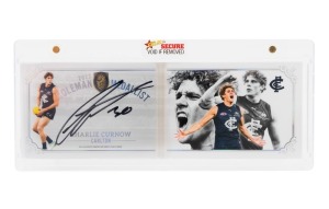 2023 Select Coleman Medallist&nbsp;Signature Platinum Booklet for Charlie Curnow (#08/60) together with redemption card (CPP3 #08/60), in original presentation packaging.