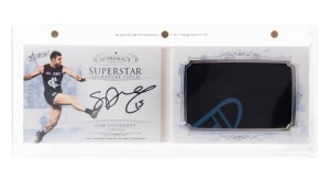 2019 Select Supremacy Superstar Signature Patch Booklet for Sam Docherty (#20/25), in original presentation packaging.