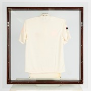 "THE AUSTRALIAN TEST MATCH SHIRT, 2002-2003" number 88 from a limited edition of 200, produced by the Australian Cricket Board, with an official Australian short sleeved shirt bearing the Australian coat-of-arms embroidered in silk, the orange sponsorship - 7