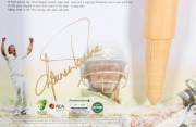 "RECOLLECTIONS OF WARNE" attractive display combining action photographs and details of Warne's career signed by him and including a full size set of wickets and bails, numbered 25 of a limited edition of 145, accompanied by a PWC CofA. Framed and glazed, - 2