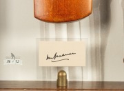"SIR DON BRADMAN - THE MASTER'S BLADE": An attractive display which incorporates a reproduction Sykes test world record Don Bradman full size cricket bat with a card bearing the original signature of Don Bradman, together with details of his career and so - 2