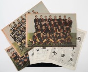 1920s-50s Newspaper and magazine ephemera featuring mainly Essendon, Footscray&nbsp;and Geelong, (14 items).