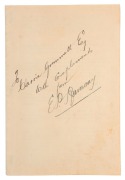 "DRAFT OF SPEECH BY E.P. RAMSAY, DEPUTY DIRECTOR OF POSTS AND TELEGRAPHS FOR SOUTH AUSTRALIA, IN MAKING PRESENTATION TO MR. C. GRIMMETT AT STATION 5CL, ADELAIDE, AT 8&nbsp;P.M. ON 4/11/30" comprising of seven typed pages held within a blank cover with manuscri