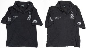 ex NATHAN BUCKLEY COLLECTION: NTFL representative side 1992. Team polo worn by Nathan Buckley around the 1992 game v Geelong. Black with NTFL logo on left breast, CUB logo on sleeves and ‘NTFL v Geelong 1992 Representative’ on right breast. 2 items.