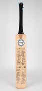 A 1989 Australia to India "Nehru Series" autograph page with (printed) signatures; also, a 1992 World Cup souvenir full sized bat with the (printed) signatures of all nine participating teams. (2 items). - 2