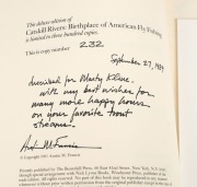 "Catskill Rivers: Birthplace of American Fly Fishing" by Austin Francis (DELUXE EDITION),&nbsp;Published by Beaverkill Press, New York, 1983; #232 from the limited edition of 300 leather-bound copies with gilt decorations and lettering and a linen-covered slip - 2