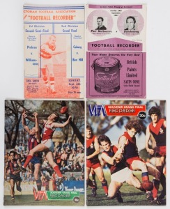 V.F.A. FOOTBALL RECORDERS: 1967 Grand Final (Port Melbourne v Dandenong); 1970 1st Division 2nd Semi-Final (Prahran v Williamstown) and 2nd Division Grand Final (Coburg v Box Hill); 1976 Grand Final (Port Melbourne v Dandenong); and 1978 Grand Final (Pres
