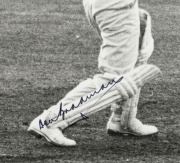 DON BRADMAN: Two photographic signed displays, both framed and mounted,&nbsp; 50 x 40cm each overall - 3