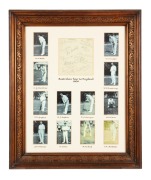 THE 1909 AUSTRALIAN TEST TEAM IN ENGLAND: An autograph page dated 17.07.09, featuring the original signatures of all twelve members of the Australian team lead by Monty Noble and including Victor Trumper, Warwick Armstrong, Albert Cotter and Roger Hartiga
