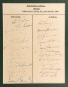 An apparently official team sheet prepared for the third Test between the West Indies and Australia at the S.C.G., January 1968, featuring the original signatures of both teams including Sobers, Gibbs, Fredericks, Kanhai, Lawry, Walters, Mallett and Chapp