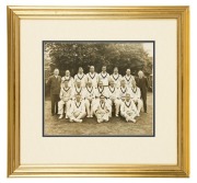 THE 1938 AUSTRALIAN TEST TEAM IN ENGLAND: An original photograph of the sixteen players and two officials who made up the touring party led by Don Bradman (Captain) and including Bill Brown, Stan McCabe, Bill O'Reilly and Lindsay Hassett. The photograph i - 2