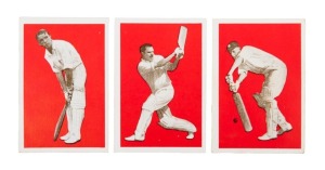1958 Australian Licorice "Giant Brand" Test Cricket Series of (32), complete; all with red backgrounds. A rarely seen series, in excellent condition.