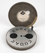 CLARRIE GRIMMETT&nbsp;- FILM MAKER: An original reel&nbsp;of 16mm-cine film, labelled Australia and recording Grimmett's visits to the Nullarbor Plains, where he observed the aborigines, Hobart, Brisbane, Sydney Harbour Bridge, Bondi Beach, Melbourne, Flinders Stre