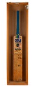 A match-used Gunn & Moore Diamond bat, souvenired&nbsp;after the first day's play between South Africa and Australia at Newlands, Cape Town on the 17th March 1994. Signed by both teams and housed in a glass-fronted presentation case, the bat had been donated f