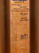 A match-used Gunn & Moore Diamond bat, souvenired&nbsp;after the first day's play between South Africa and Australia at Newlands, Cape Town on the 17th March 1994. Signed by both teams and housed in a glass-fronted presentation case, the bat had been donated f - 2