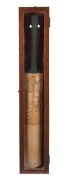 THE AUSTRALIAN TEAM IN SOUTH AFRICA 1949-50: A full-size Lindsay Hassett Autograph bat by Stuart Surridge & Co, with the signatures of the Australian team (and the faded signatures of the South African team) to the front of the blade, which has also been - 7