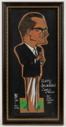 A group of three caricatures, all signed and dated "MAC, London Oval, Aug '65", depicting Atholl McKinnon (South Africa), Harry Bromfield (South Africa), and Jackie Botten (South Africa); individually framed & glazed, each approx. 31 x 18cm overall. (3). - 3