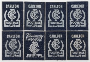 Carlton: Member's Season Tickets for 1961, 1963, 1964 Centenary Year, 1965, 1966, 1969 and 1970, each with fixture list & hole punched for each game attended. (8).