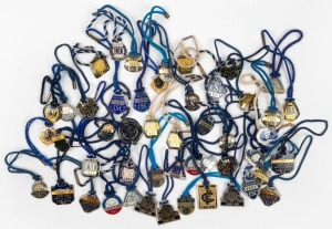 CARLTON F.C. SOCIAL CLUB MEMBERSHIP FOBS/MEDALLIONS: 1968-69 to 1993, with some duplication in the later years, and including several undated types. (Total: 50).