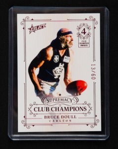 SELECT SUPREMACY CARLTON CLUB CHAMPIONS: Limited-edition 2021 card for Bruce Doull (CC-BD #13/60).