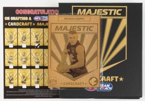 2024&nbsp;CARDCRAFT AFL TEAM COACH MAJESTIC: 24 carat gold-plated card for Patrick Cripps, in original presentation case.