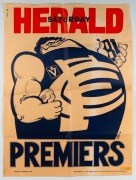WEG POSTERS for CARLTON PREMIERSHIPS: 1972, 1979, 1981, and 1982 (2), mainly with faults. (Total: 5). - 3