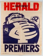 WEG POSTERS for CARLTON PREMIERSHIPS: 1972, 1979, 1981, and 1982 (2), mainly with faults. (Total: 5). - 4