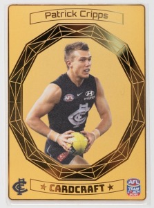 2021&nbsp;CARDCRAFT AFL TEAM COACH: 24 carat gold-plated card for Patrick Cripps, together with redemption card and presentation box.