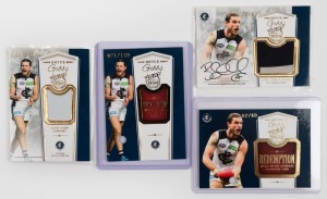2017 SELECT CERTIFIED: Two limited-edition cards for Bryce Gibbs (MGS11 #02/80 & MG11 #071/160) with match-worn guernsey patches, together with their respective redemption cards. (4 items)